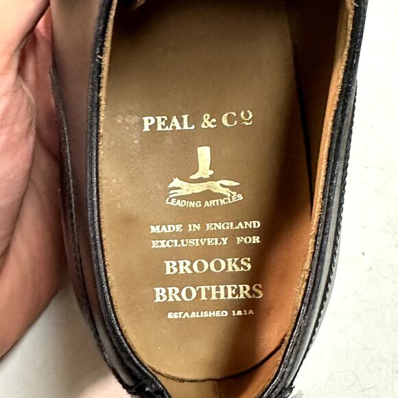 WORN TWICE Crockett & Jones x Peal & Co Split Toe Derby Black Calf England US 10 - Picture 10 of 13